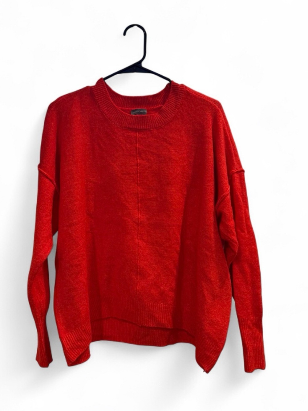 Vince Camuto Vibrant Red Crewneck Sweater